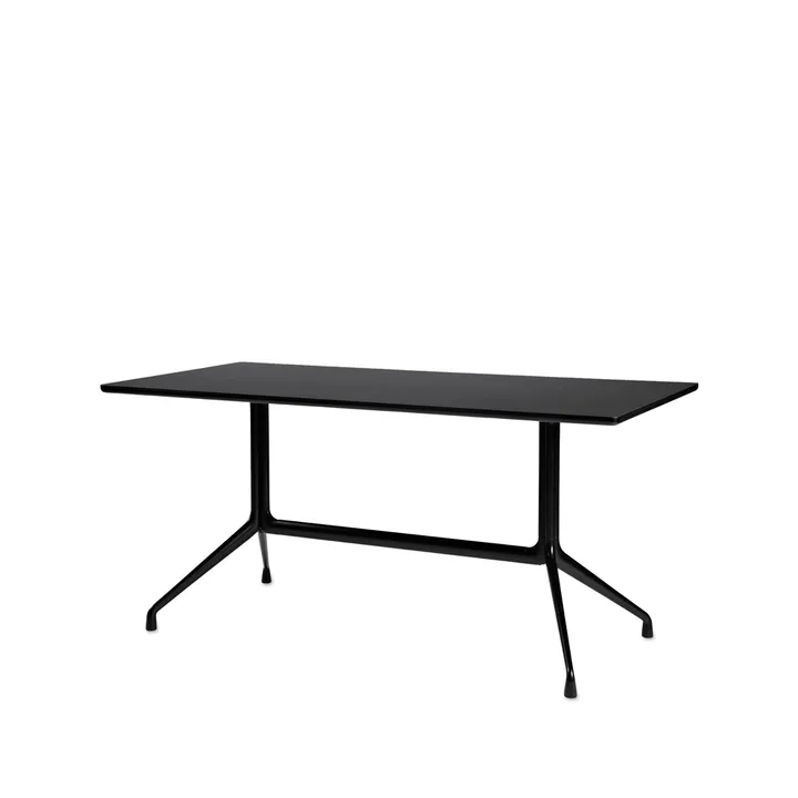 Mesa de comedor About a Table 10 - Black linoleum-160x80 cm-estructura negra - HAY