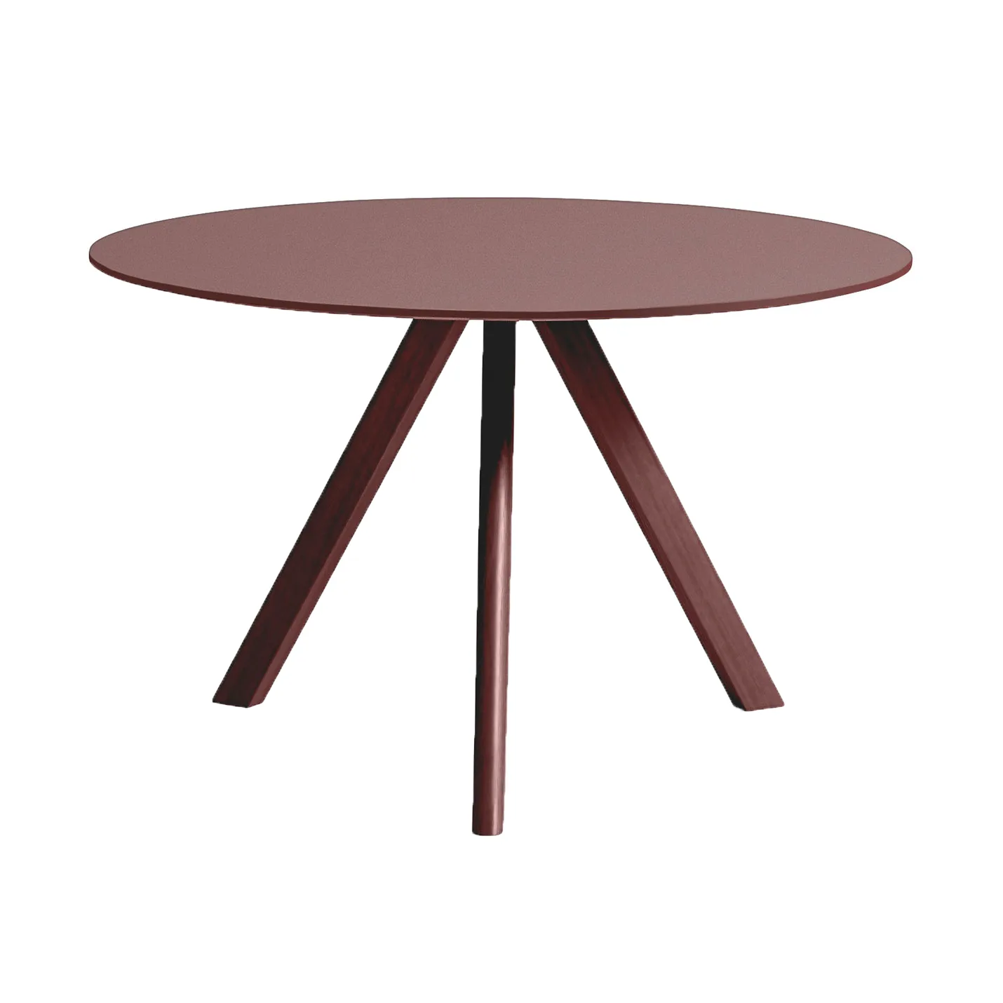 Mesa de comedor CPH20 2.0, Ø120 cm, Burgundy linoleum-Bordeaux HAY