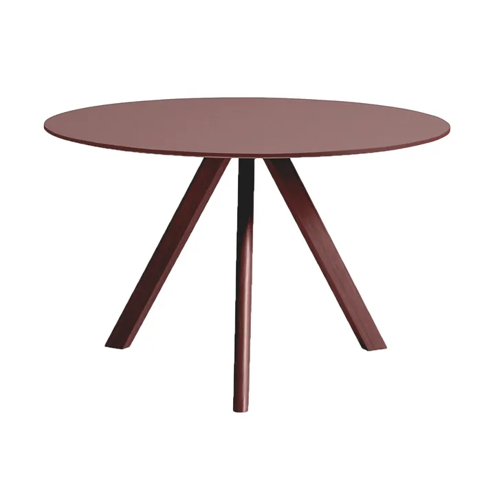 Mesa de comedor CPH20 2.0, Ø120 cm - Burgundy linoleum-Bordeaux - HAY