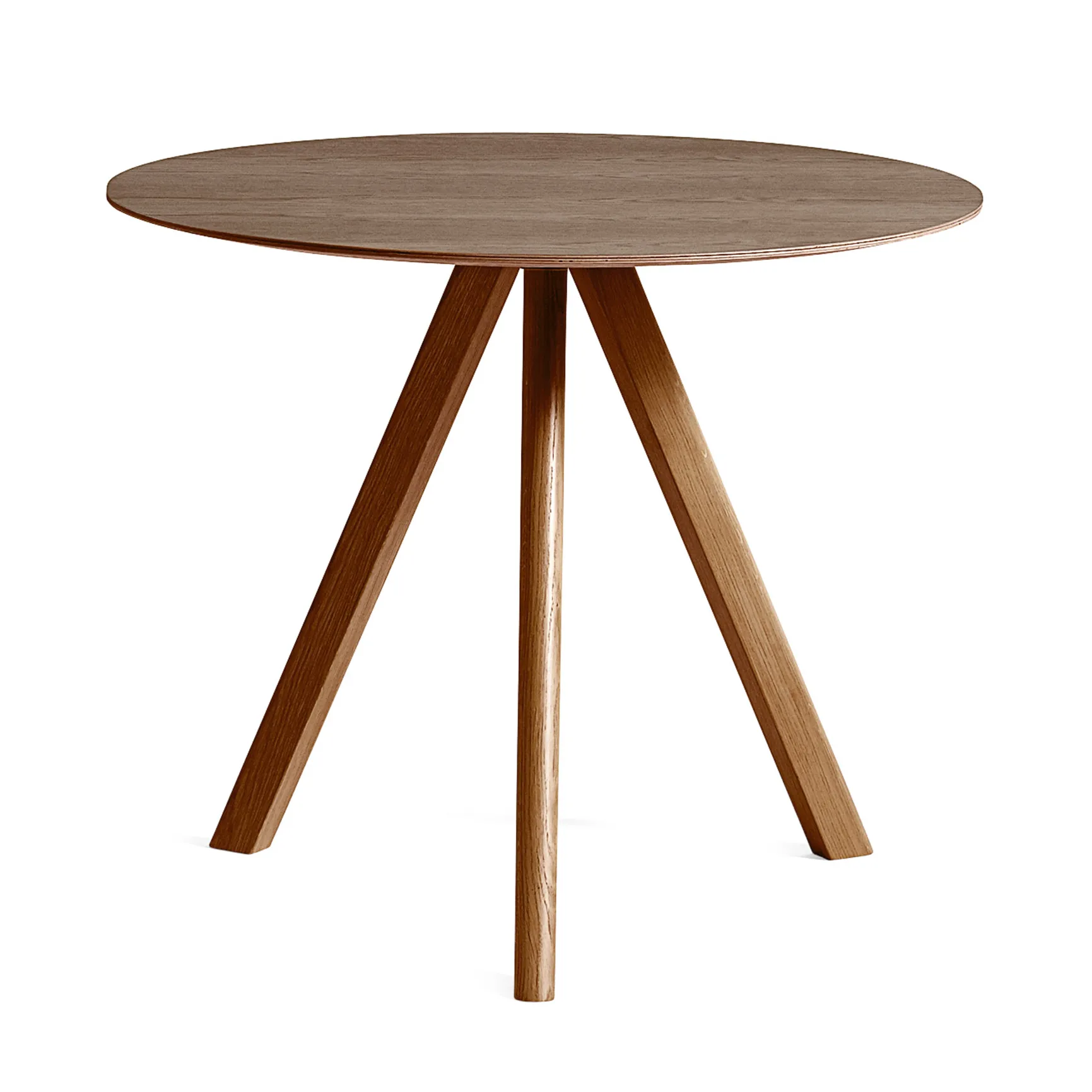 Mesa de comedor CPH20 2.0, Ø90 cm, Nogal lacado HAY