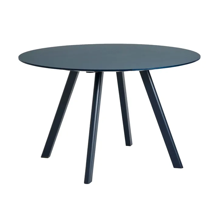 Mesa de comedor CPH25 2.0, Ø120 cm - Smokey blue linoleum-Deep blue - HAY