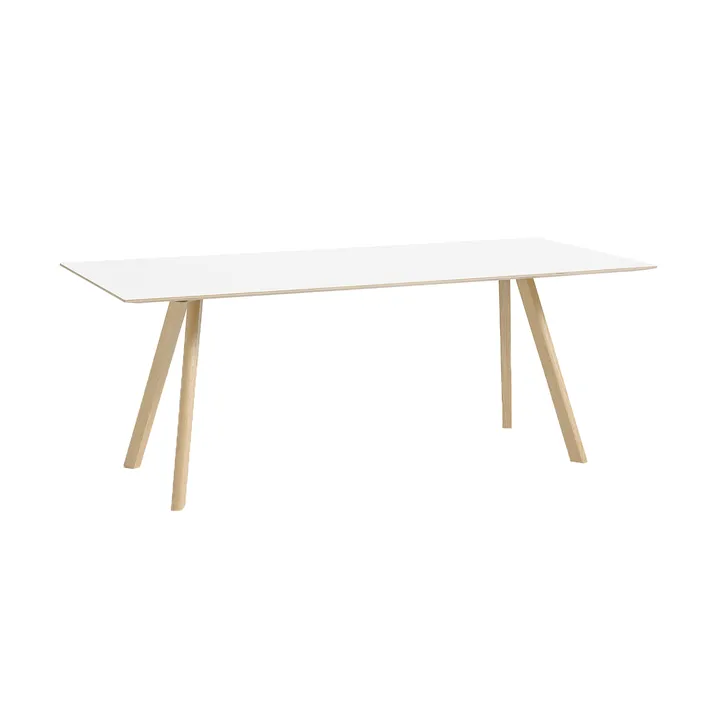 Mesa de comedor CPH30 2.0, 90x200 cm - Laminado blanco-roble lacado - HAY