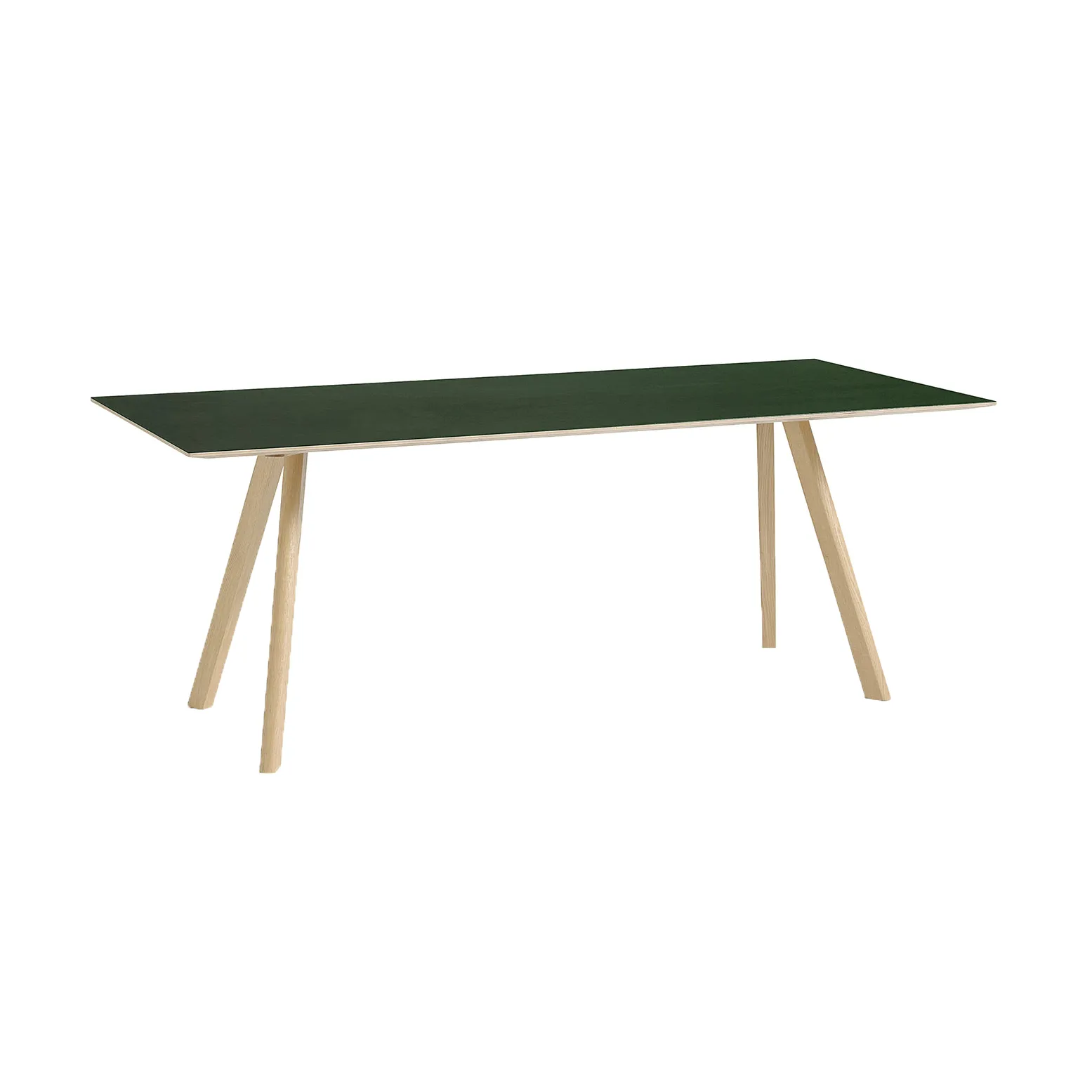 Mesa de comedor CPH30 2.0, 90x200 cm, Linóleo verde-roble lacado HAY