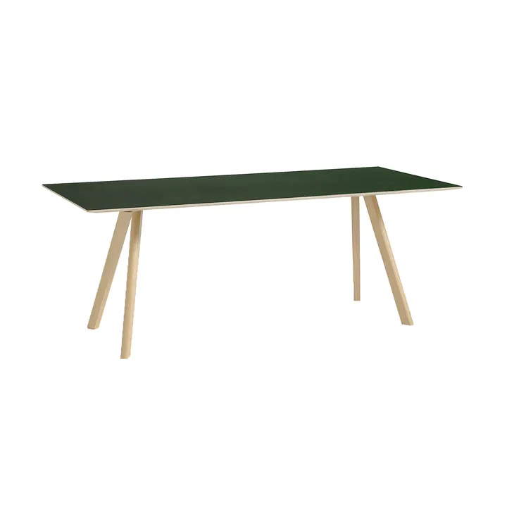 Mesa de comedor CPH30 2.0, 90x200 cm - Linóleo verde-roble lacado - HAY