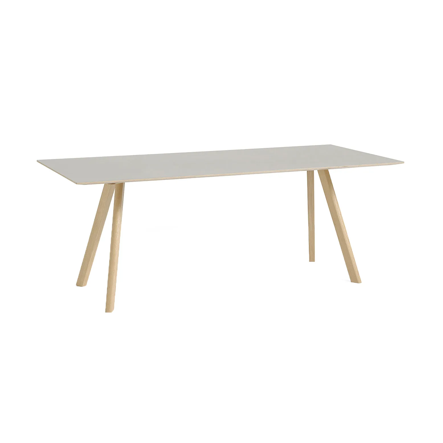 Mesa de comedor CPH30 2.0, 90x200 cm, Off white linoleum-roble lacado HAY