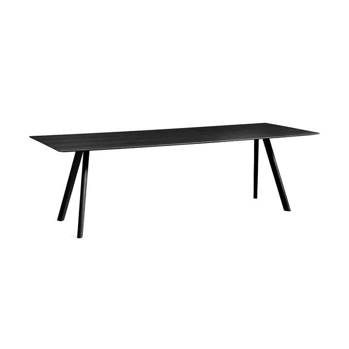Mesa de comedor CPH30 2.0, 90x250 cm - Black-Chapa de roble lacado - HAY