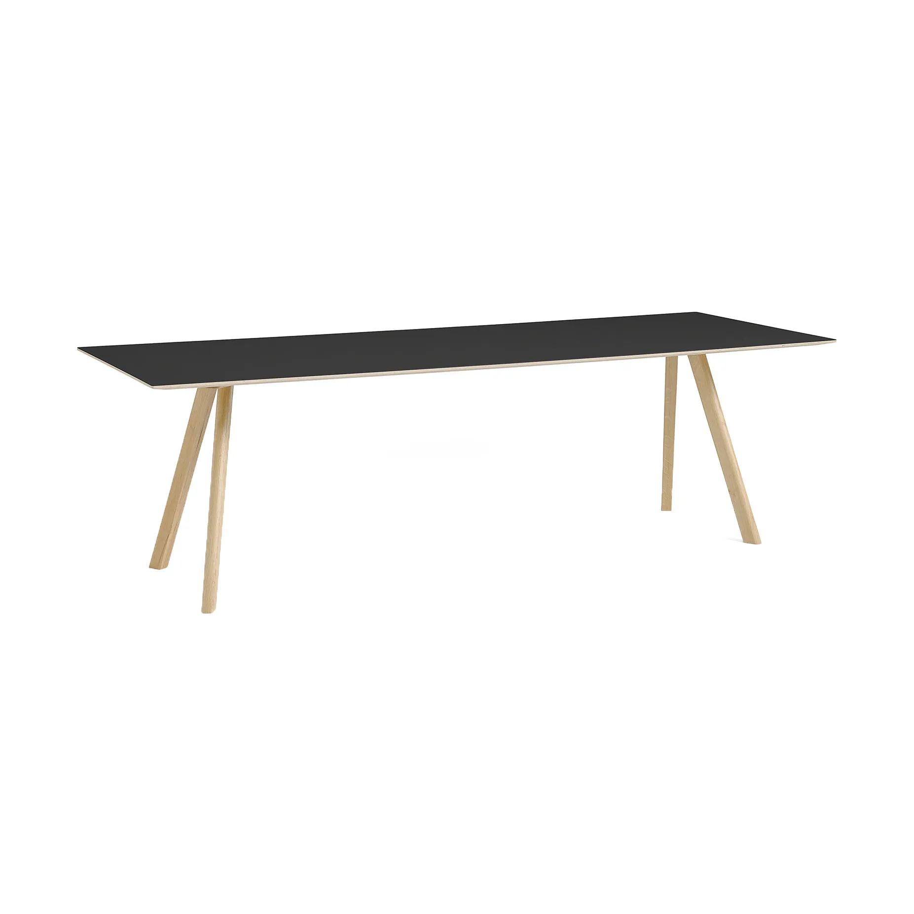 Mesa de comedor CPH30 2.0, 90x250 cm, Black linoleum-roble lacado HAY