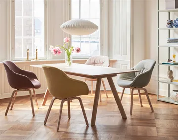 Mesa de comedor CPH30 2.0, 90x250 cm - Roble lacado-roble chapado - HAY