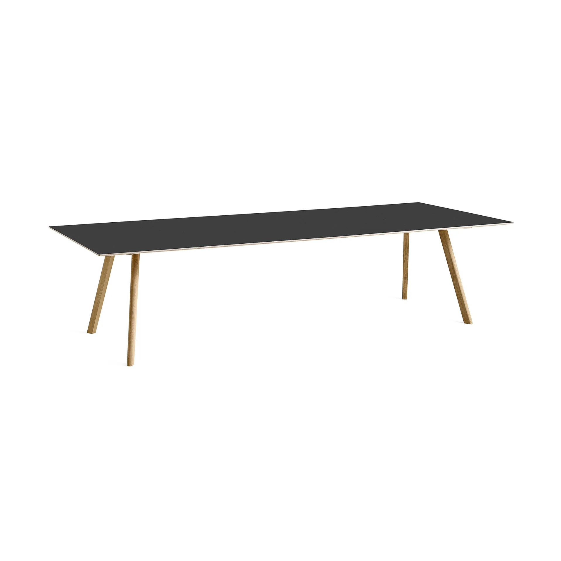 Mesa de comedor CPH30 2.0, 90x300 cm, Black linoleum-roble lacado HAY