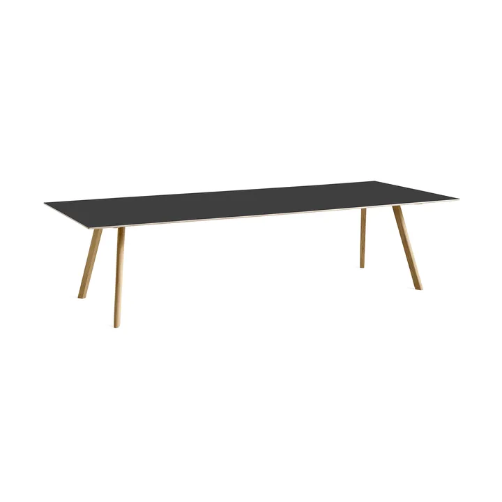 Mesa de comedor CPH30 2.0, 90x300 cm - Black linoleum-roble lacado - HAY
