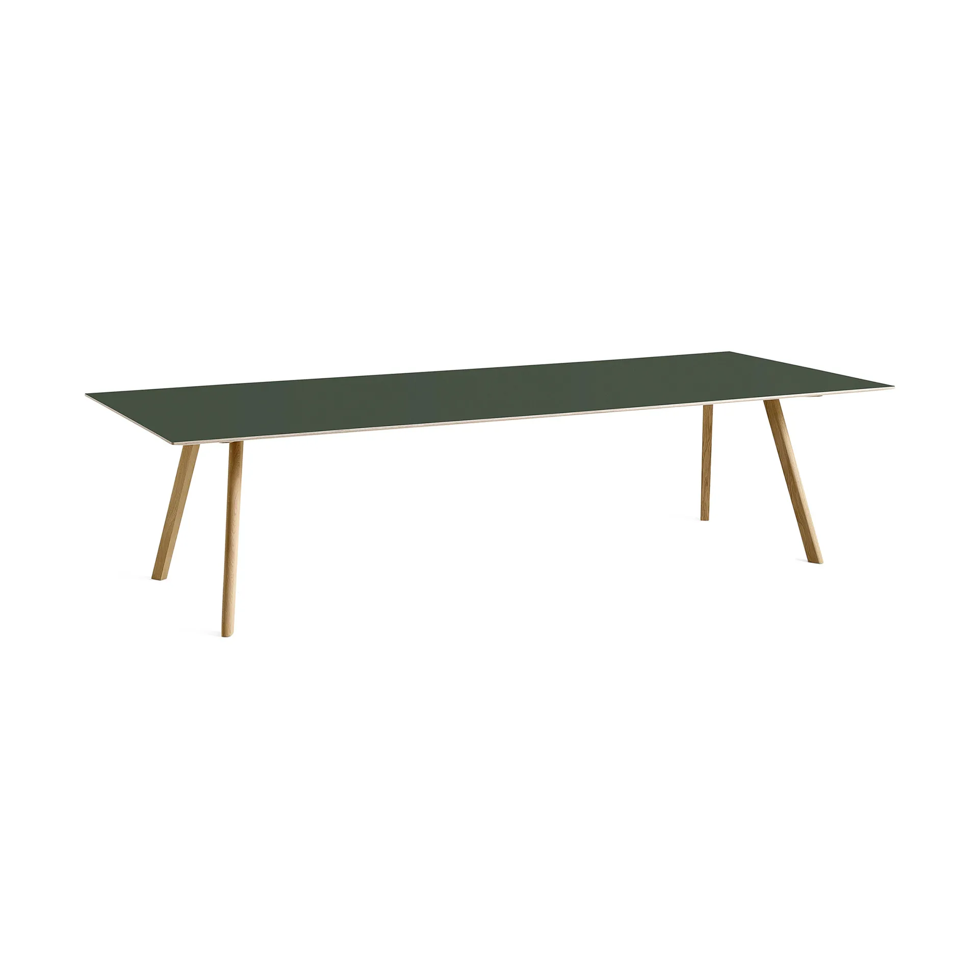 Mesa de comedor CPH30 2.0, 90x300 cm, Green linoleum-roble lacado HAY