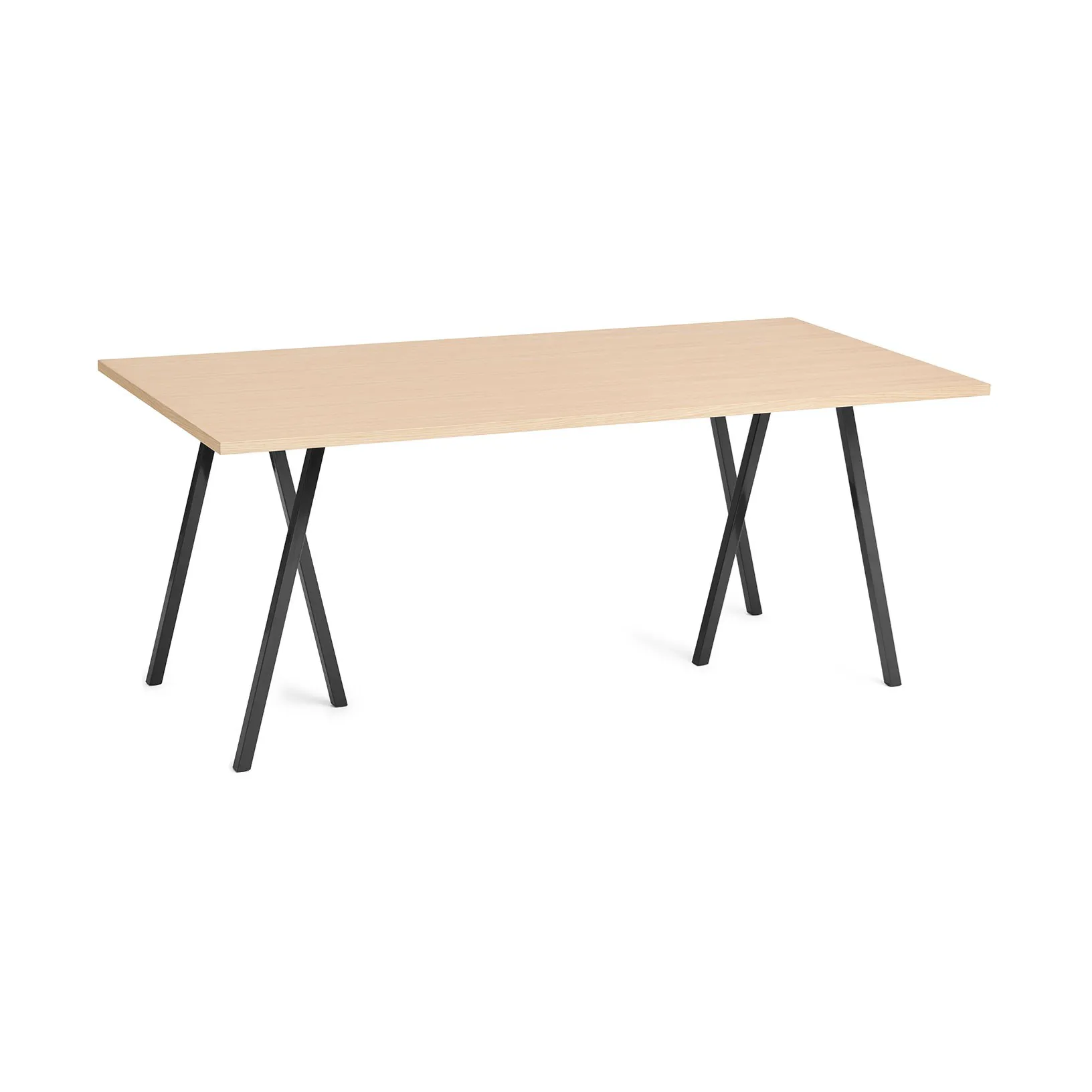 Mesa de comedor Loop Stand 87,5x180 cm, Black-clear lacq. oak HAY