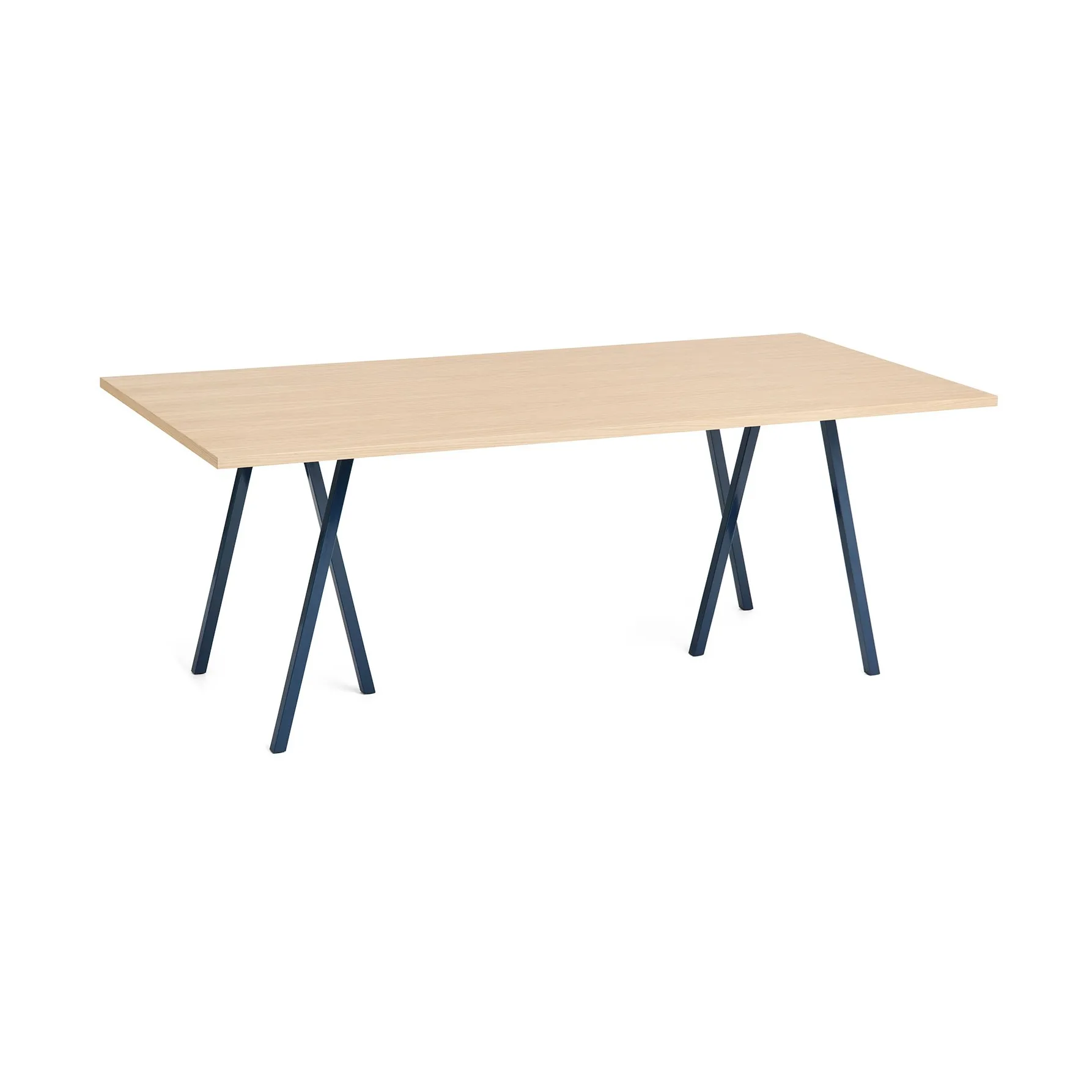 Mesa de comedor Loop Stand 92,5x200 cm, Deep blue-clear lacq. oak HAY