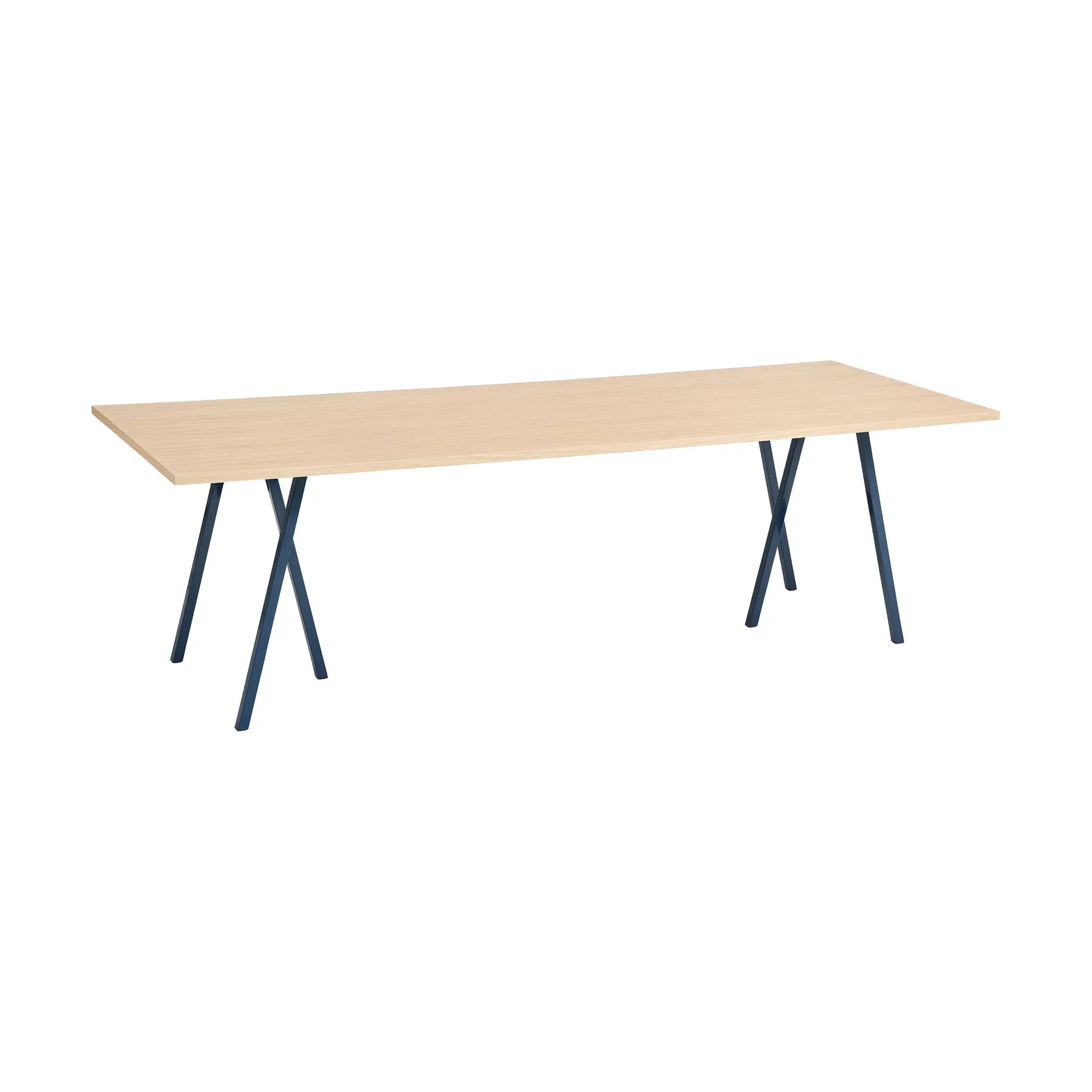 Mesa de comedor Loop Stand 92,5x250 cm, Deep blue-clear lacq. oak HAY