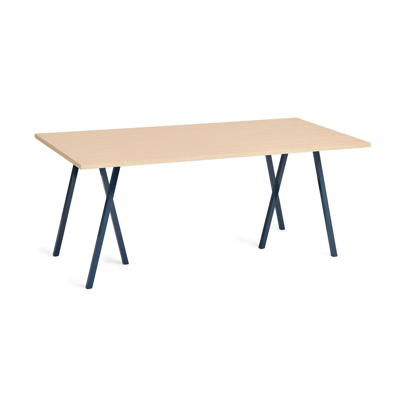 Mesa de comedor Loop Stand incl. support 87,5x180 cm, Deep blue-clear lacq. oak HAY