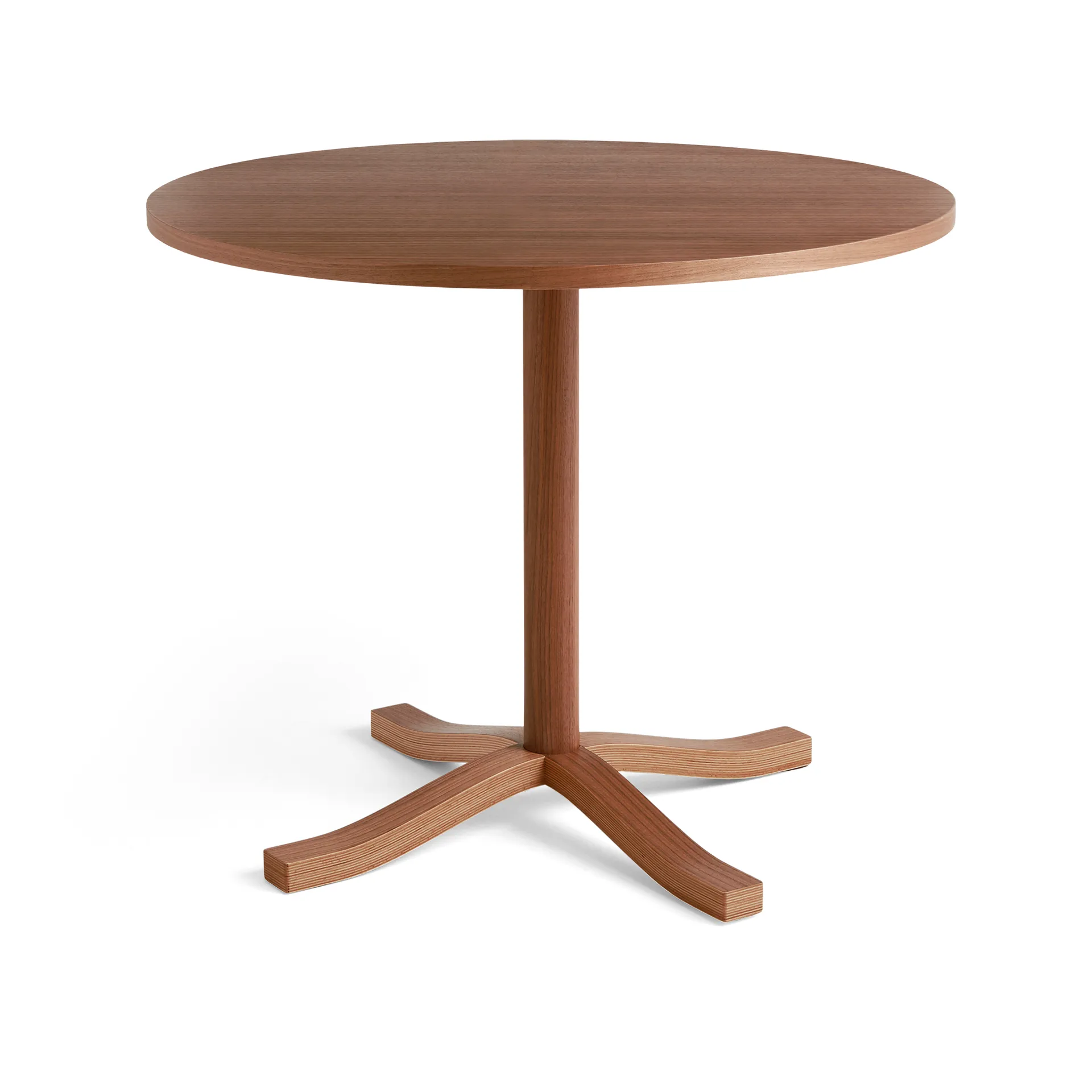 Mesa de comedor Pastis Table Ø90, Lacquered walnut HAY