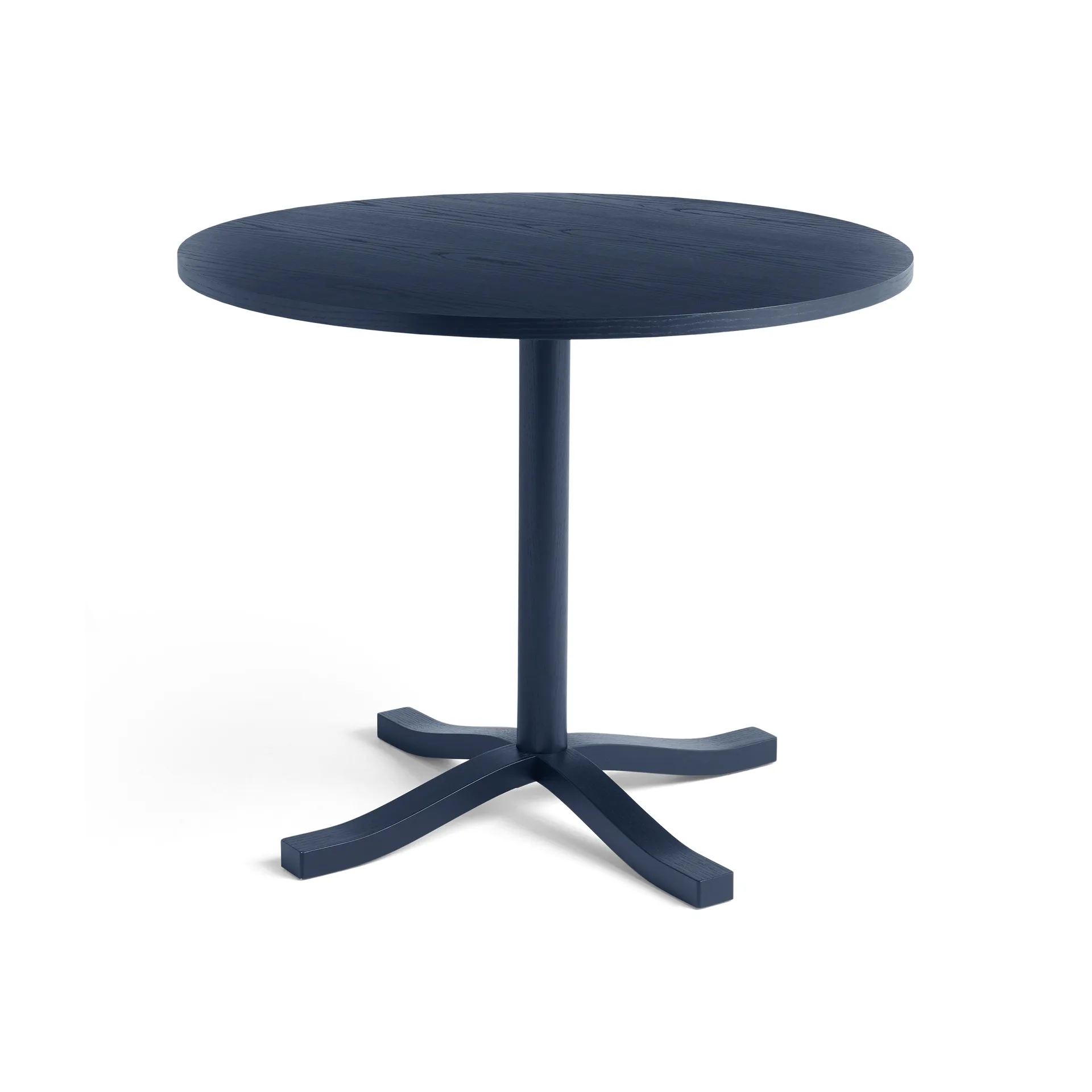 Mesa de comedor Pastis Table Ø90, Steel blue lacquered ash HAY