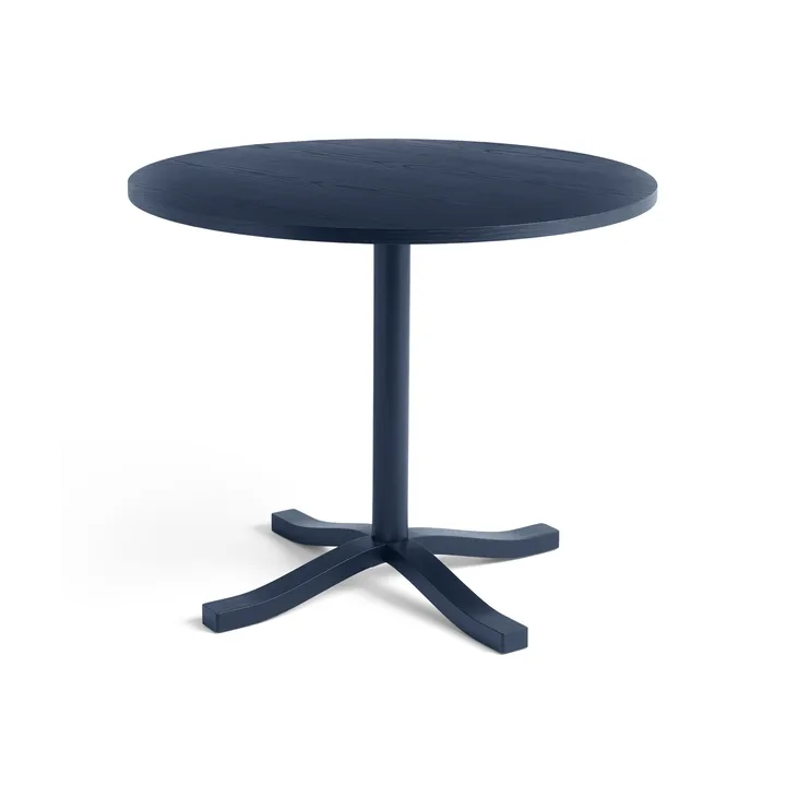 Mesa de comedor Pastis Table Ø90 - Steel blue lacquered ash - HAY
