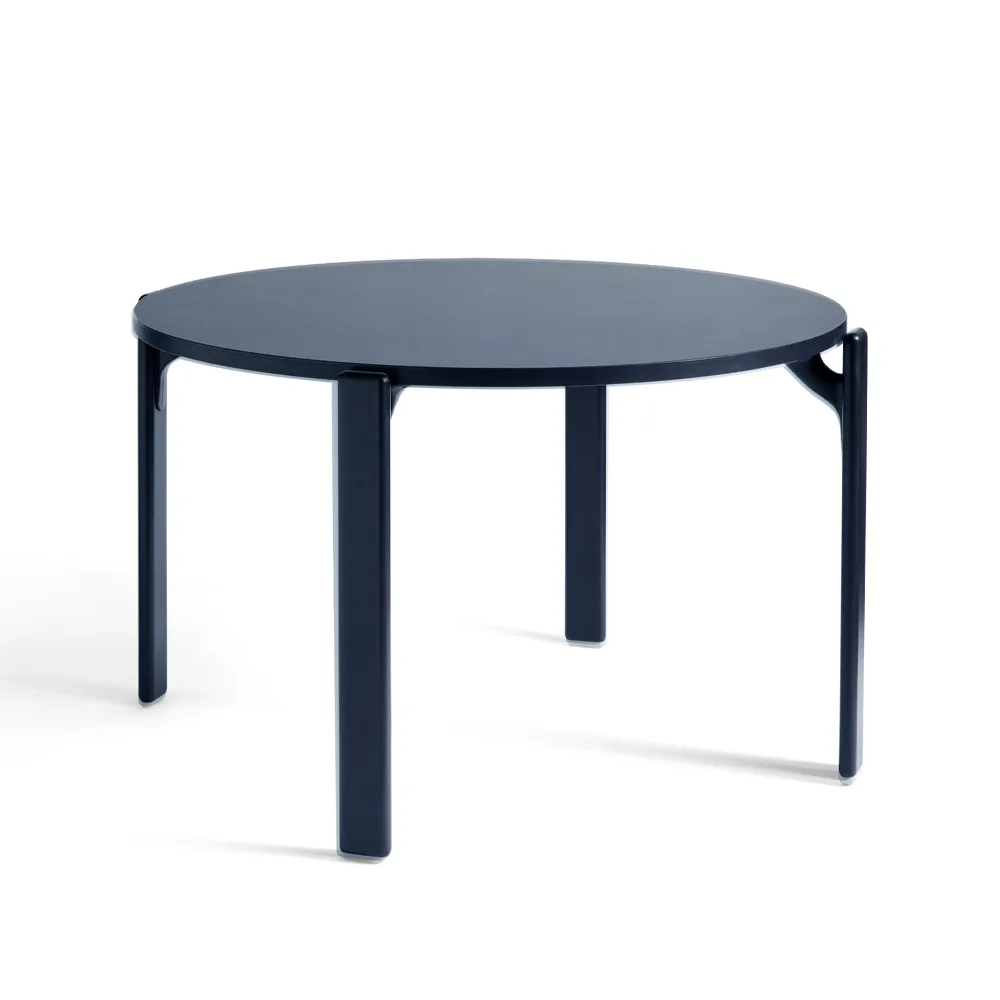 Mesa de comedor Rey Ø128 cm, azul intenso HAY