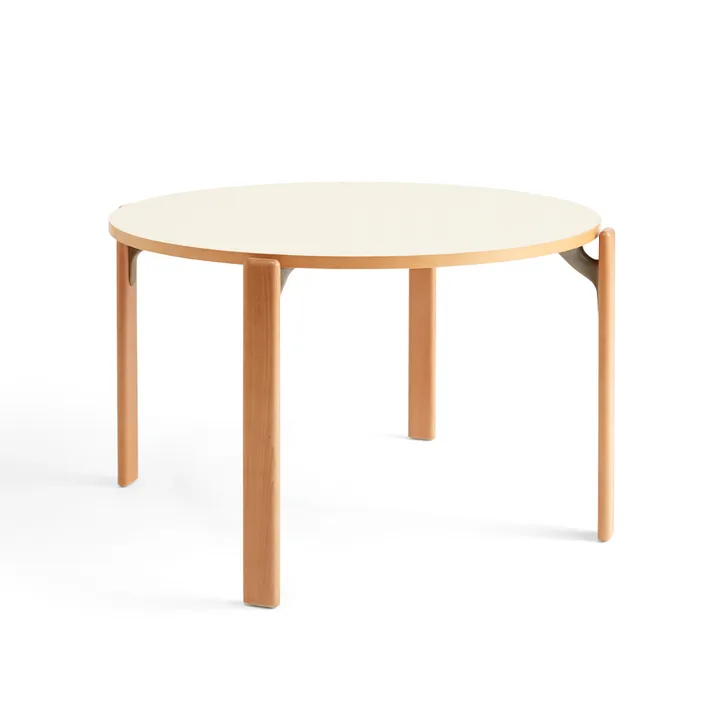 Mesa de comedor Rey Ø128 cm - Golden-Ivory white - HAY