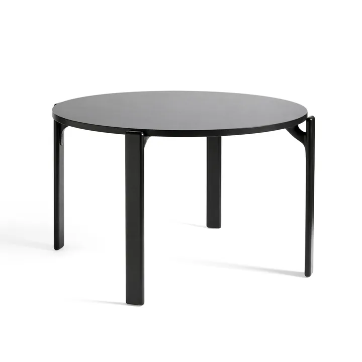 Mesa de comedor Rey Ø128 cm - negro profundo - HAY