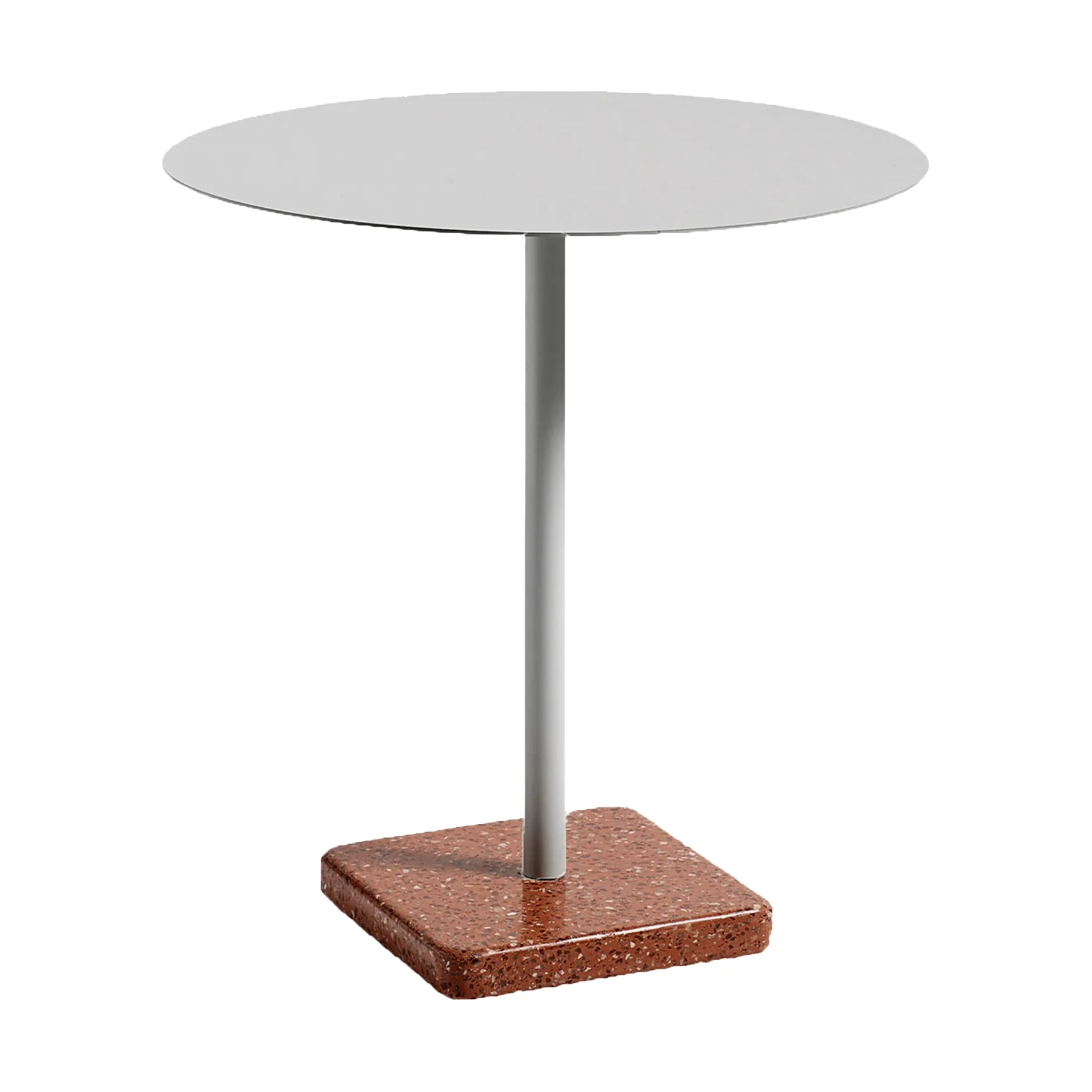 Mesa de comedor Terrazzo Ø70 cm, Red terrazzo-sky grey HAY