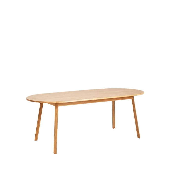 Mesa de comedor Triangle Leg - roble lacado, 200x85 cm - HAY