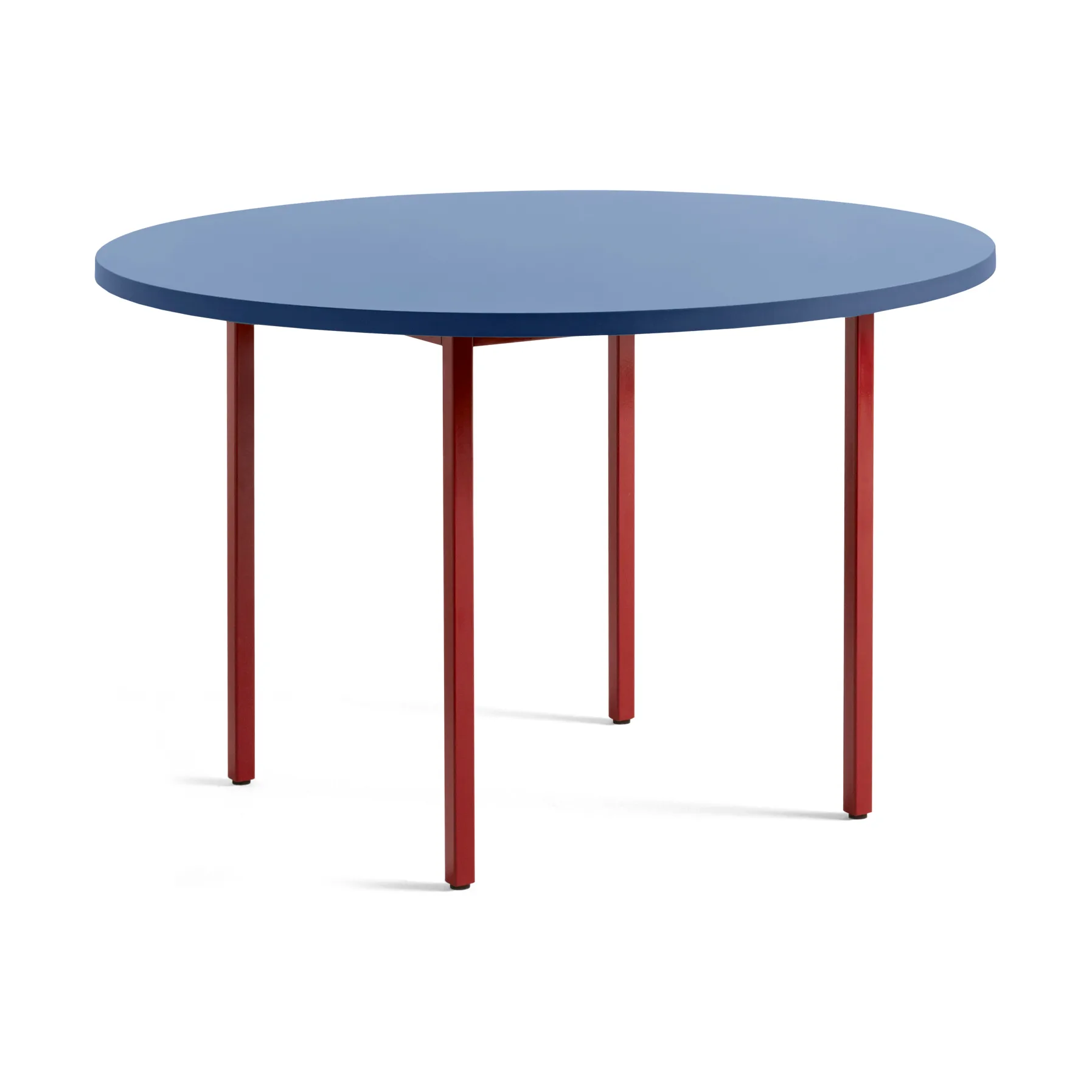 Mesa de comedor Two-Colour Ø120 cm, Maroon red-blue HAY