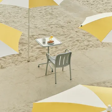 Mesa Deville - Gris plata, 60x70x74 cm - HAY