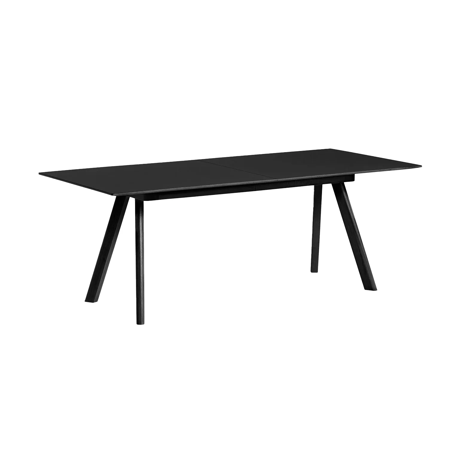 Mesa extensible CPH30 2.0, 80x160 cm, Black linoleum-roble lacado HAY