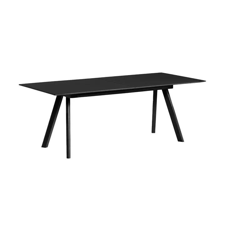 Mesa extensible CPH30 2.0, 80x160 cm - Black linoleum-roble lacado - HAY