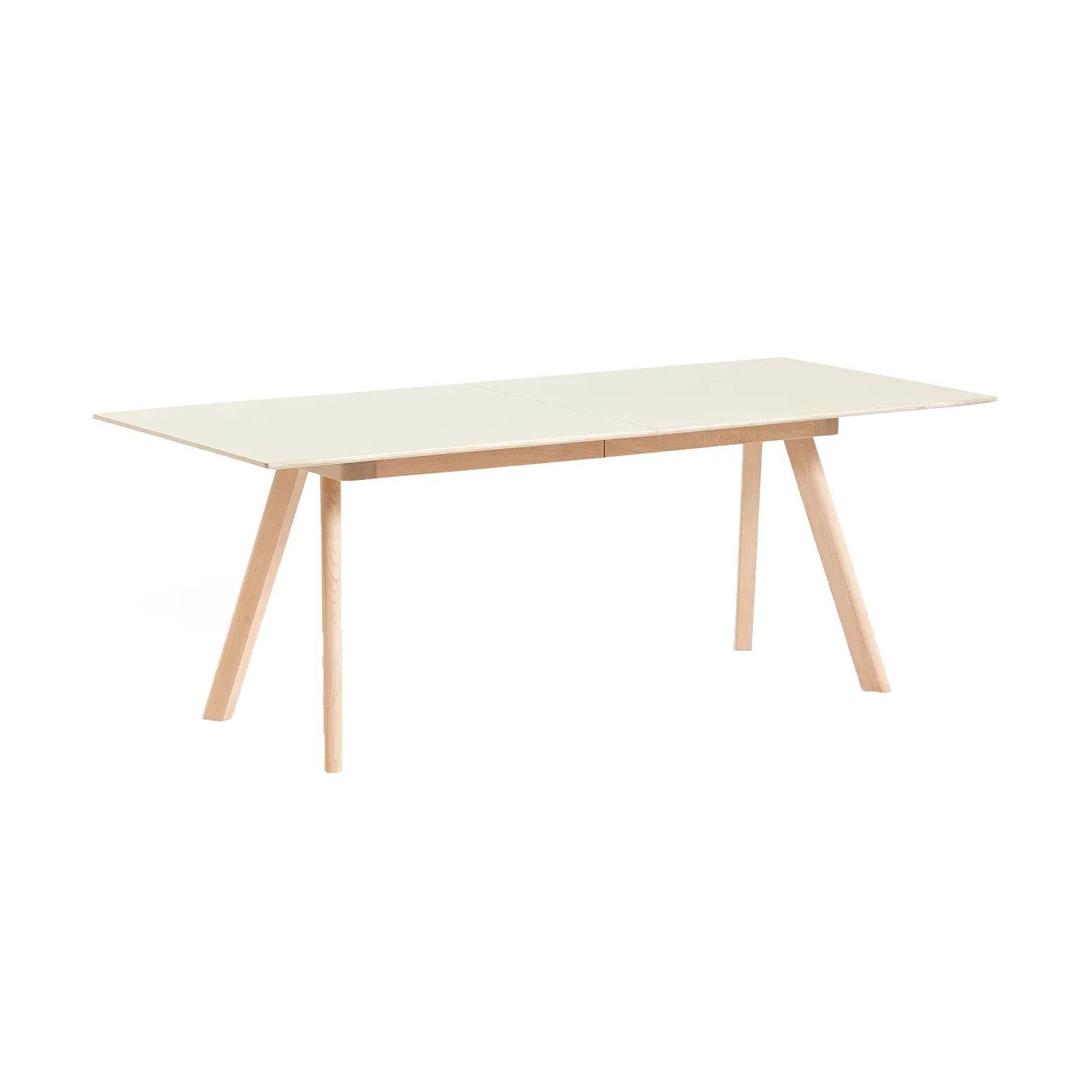 Mesa extensible CPH30 2.0, 90x200 cm, Off white linoleum-roble lacado HAY