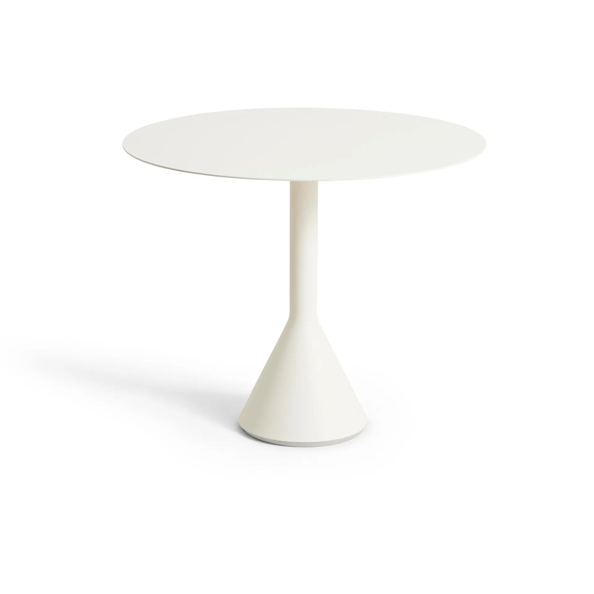 Mesa redonda de café Palissade Cone, Cream white, Ø90 cm HAY