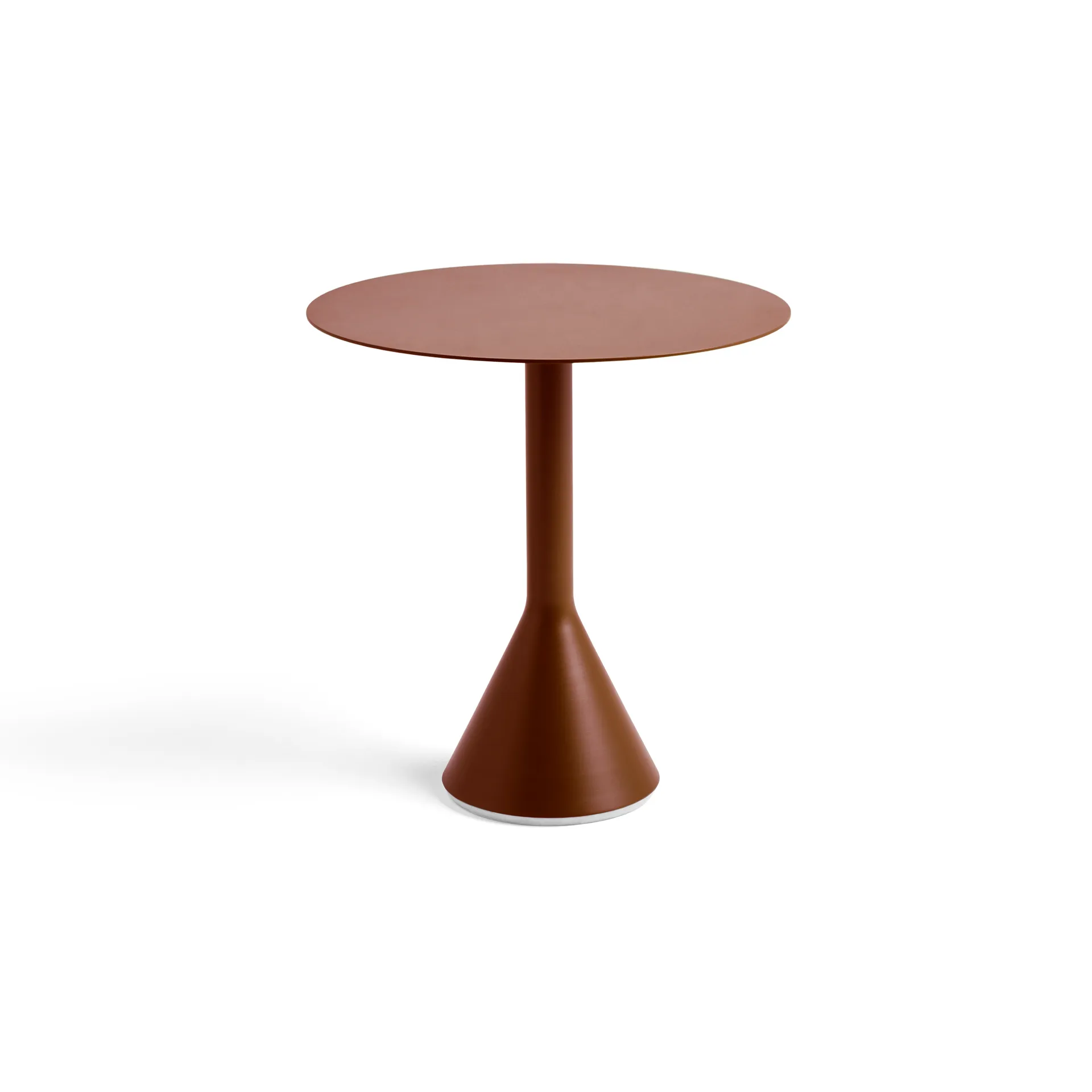 Mesa redonda de café Palissade Cone, Iron red, Ø70 cm HAY