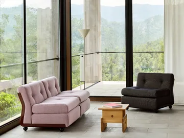 Módulo de sofá Amanta - Anthracite-turf blue red mélange, 1 plaza/butaca - HAY