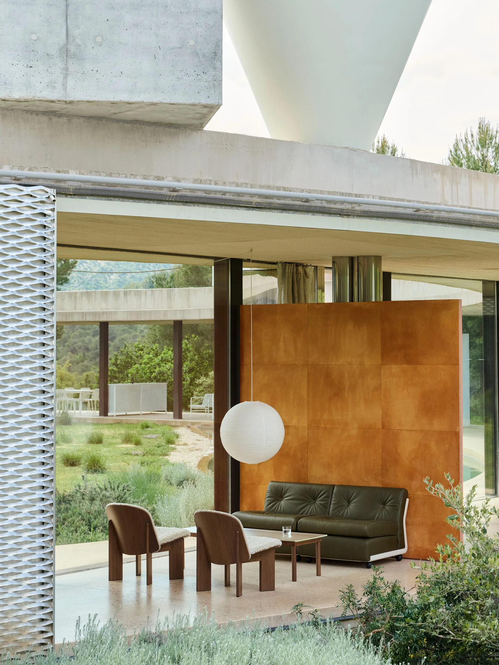 Módulo de sofá Amanta, Cream beige-sense forest, 2 plazas HAY