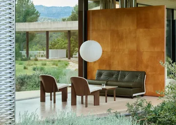 Módulo de sofá Amanta - Cream beige-sense forest, 2 plazas - HAY