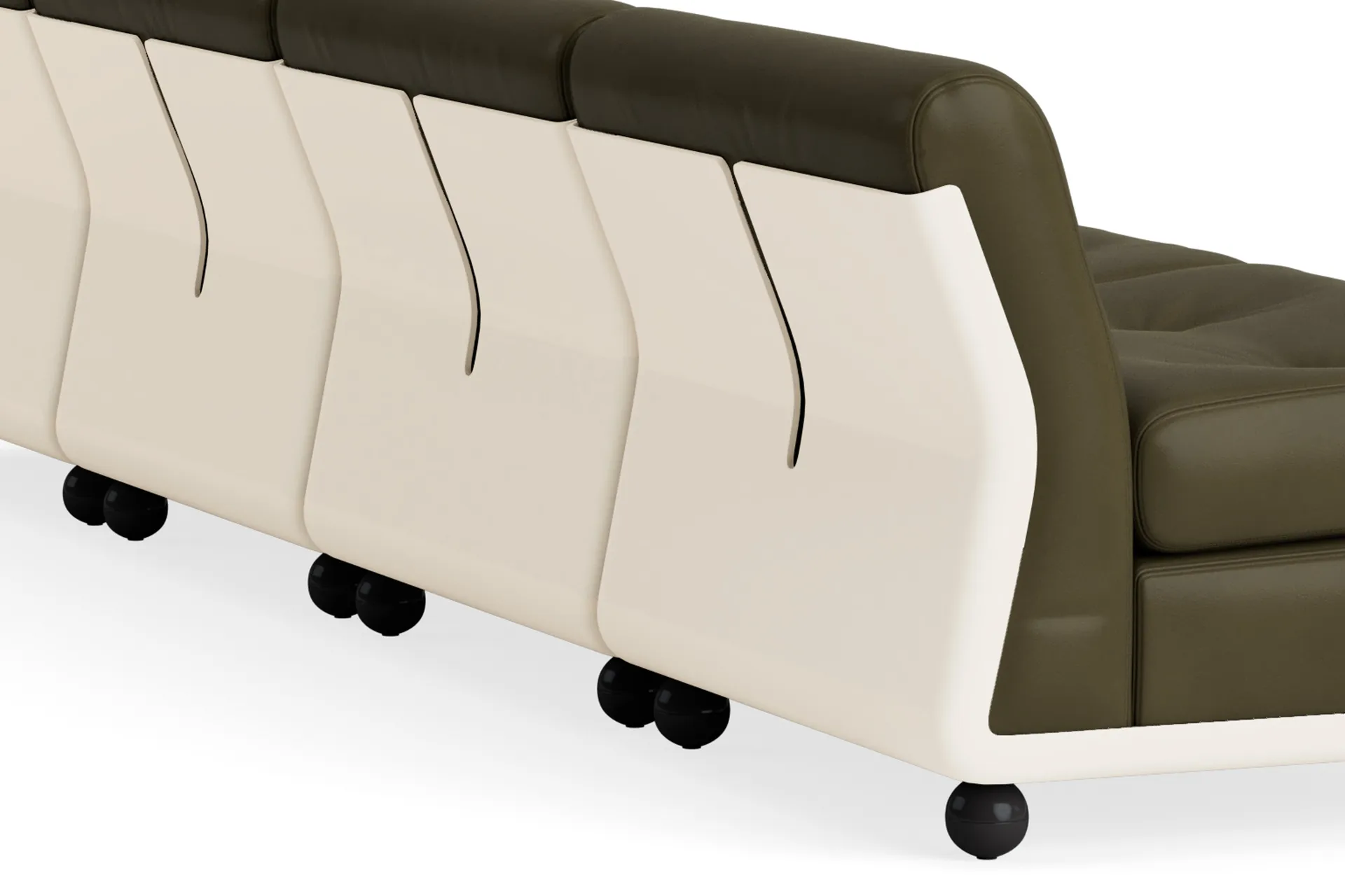 Módulo de sofá Amanta, Cream beige-sense forest, 4-sits HAY