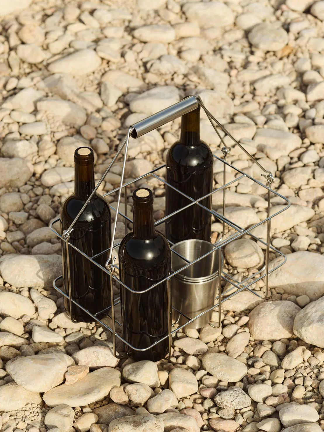 Organizador de botellas Outdoor Market, Acero inoxidable, 6 botellas HAY