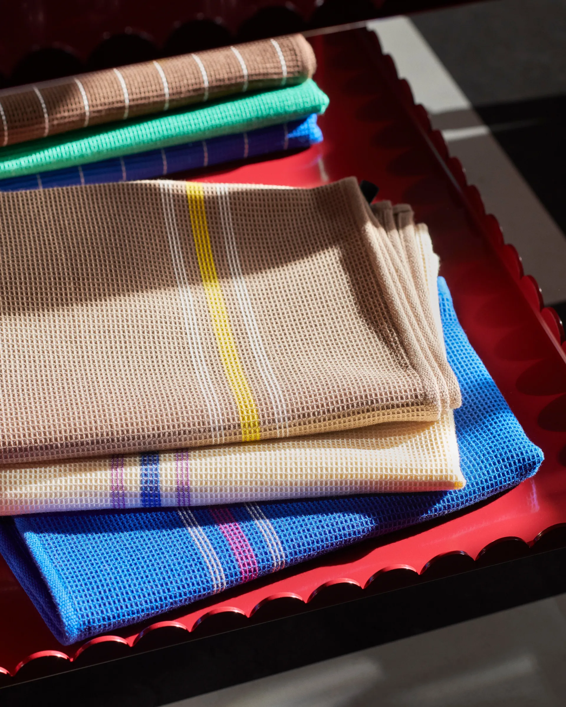 Paño de cocina Canteen 52x80 cm, Cream/blue HAY