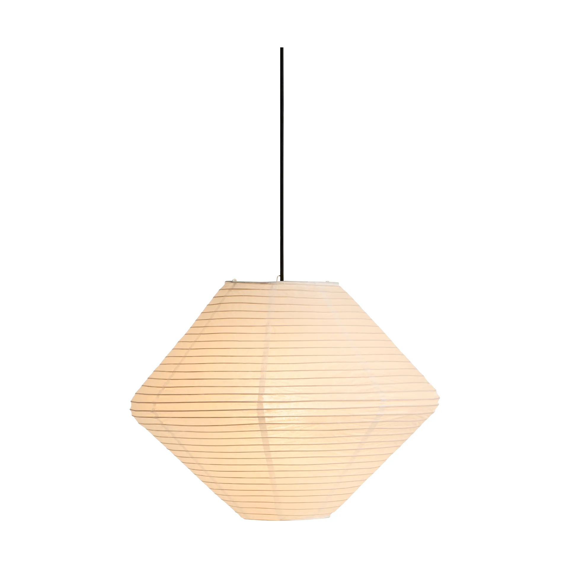 Pantalla de lámpara Paper Shade Diamond, Classic white, Ø50 cm HAY