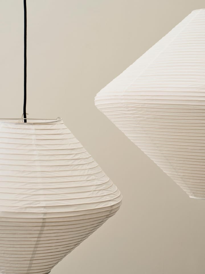 Pantalla de lámpara Paper Shade Diamond, Classic white, Ø60 cm HAY