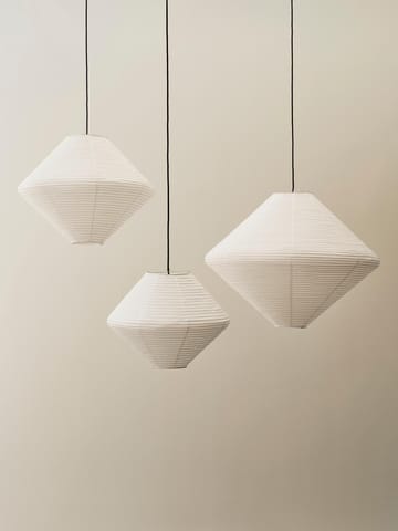 Pantalla de lámpara Paper Shade Diamond - Classic white, Ø60 cm - HAY