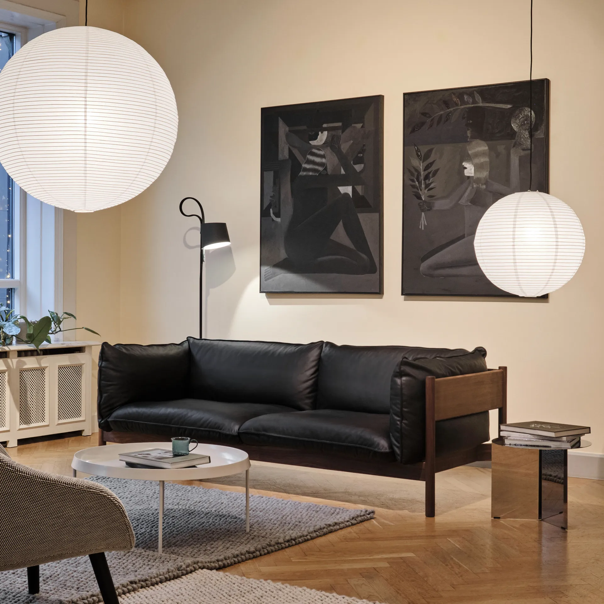 Pantalla de lámpara Rice paper Ø60 cm, blanco HAY