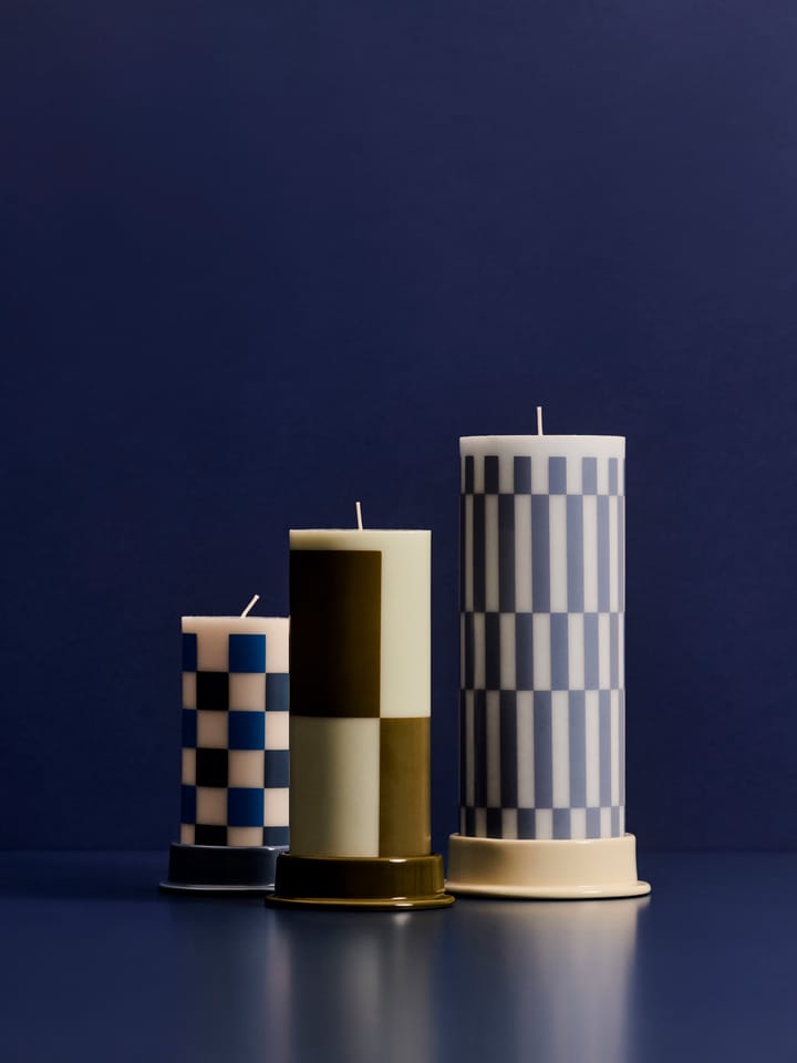 Portavelas Column Candleholder L 12,8 cm, Lime white HAY