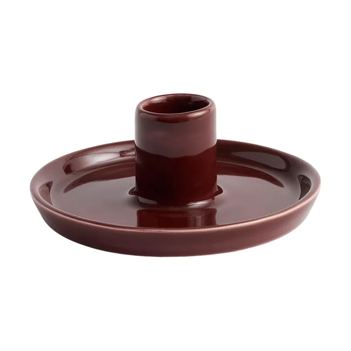Portavelas Disc - Chestnut brown, small, Ø10x4,8 cm - HAY
