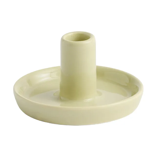 Portavelas Disc - Soft pistachio, Ø7x4 cm - HAY