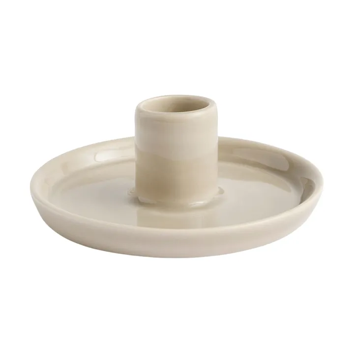 Portavelas Disc - Warm grey, small, Ø10x4,8 cm - HAY