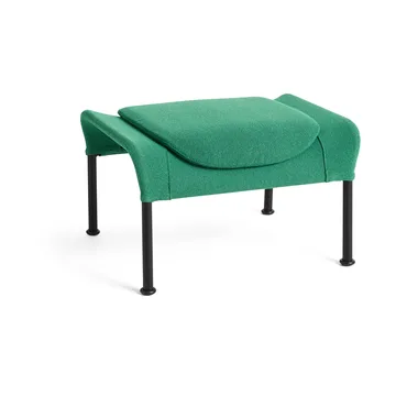 Reposapiés O2 Ottoman - Soft green-acero lacado negro - HAY