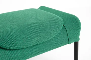 Reposapiés O2 Ottoman - Soft green-acero lacado negro - HAY